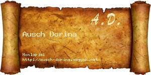 Ausch Dorina névjegykártya